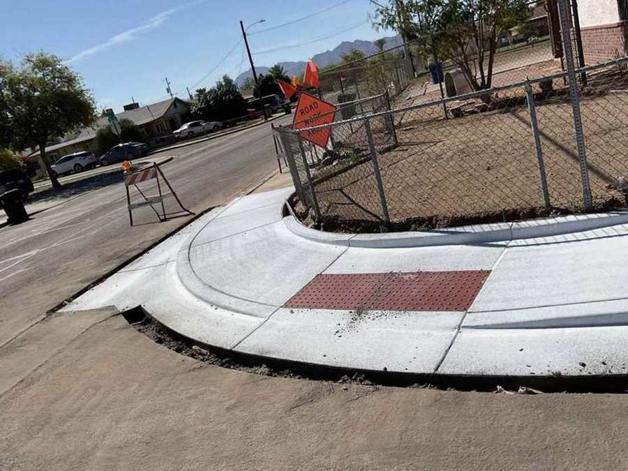 Curb ramp at an intersection