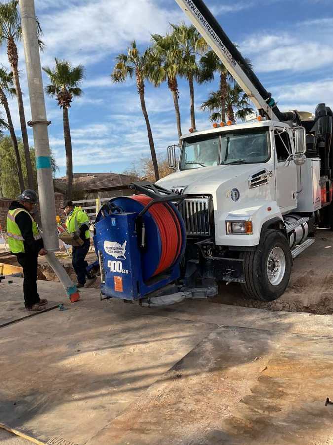 Hydro-excavation truck and crew