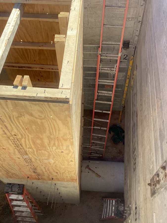 Formed irrigation structure inside a trench box