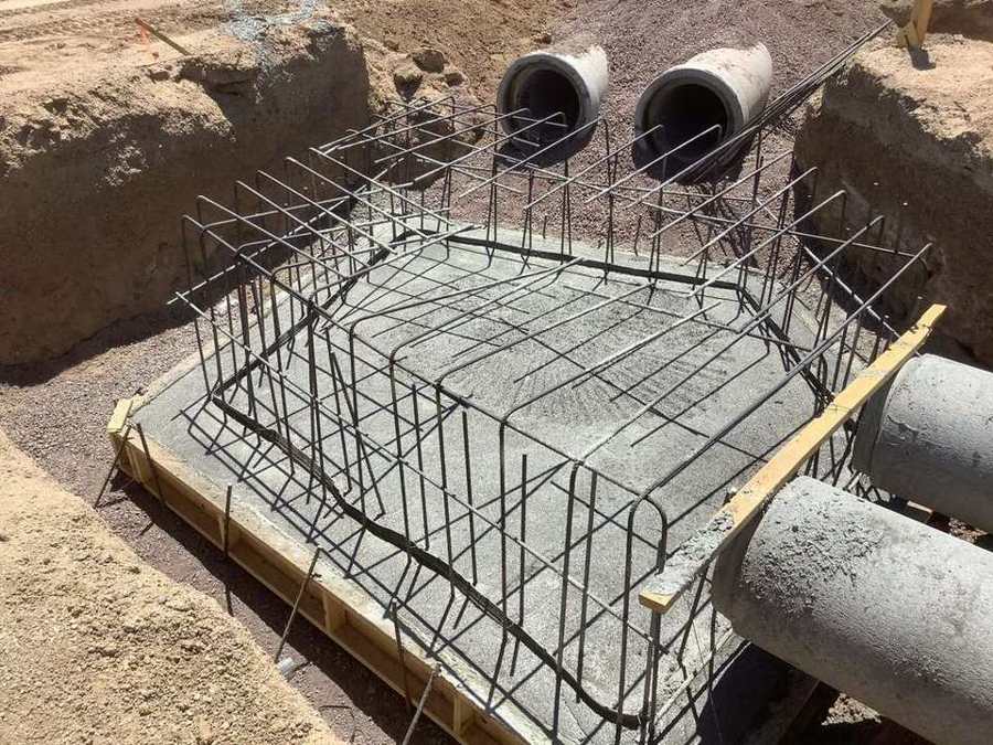 Junction structure base ready to pour
