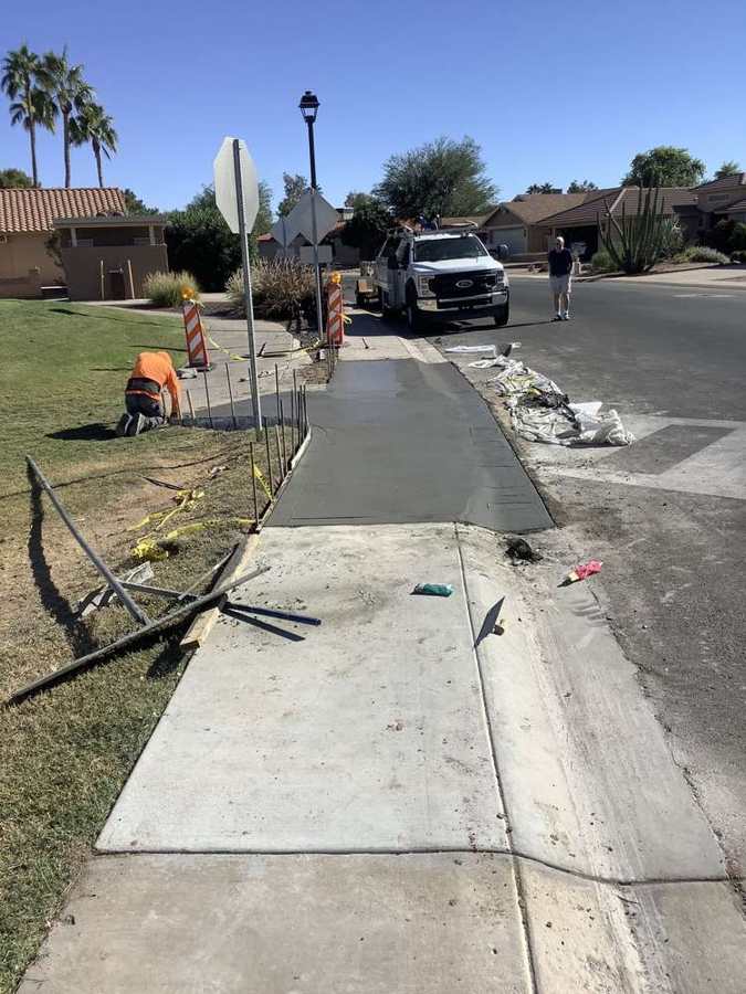 Finished sidewalk replacement