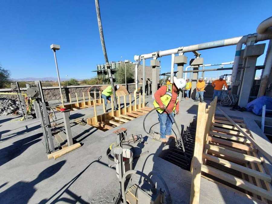 Concrete structure repair at a water treatment plant